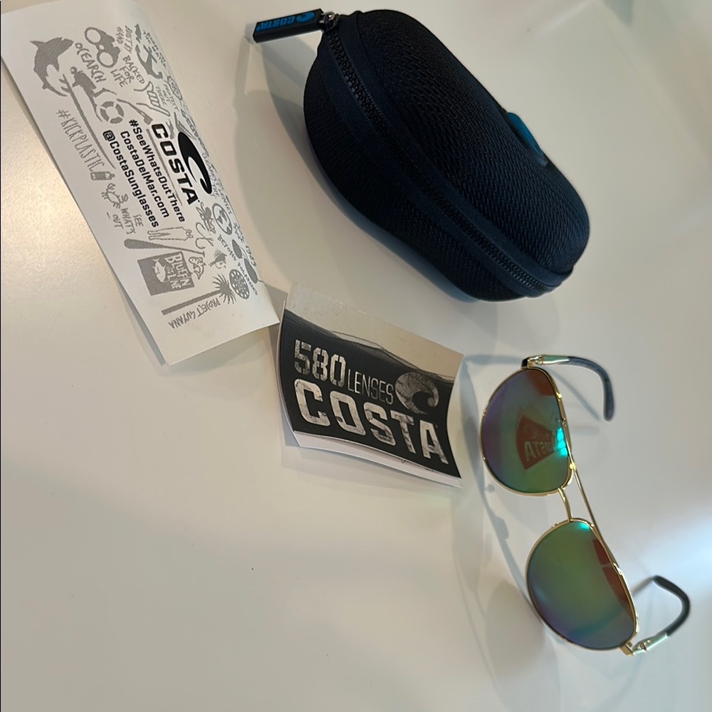 Costa Gold Frame Wingman Sunglasses